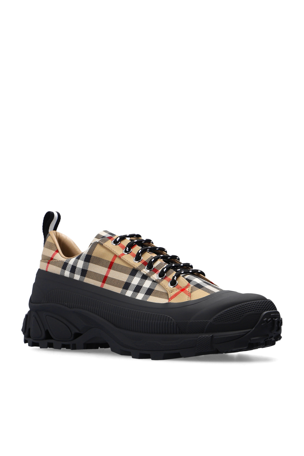 Burberry Arthur Story Low Sneakers Black Red Archive Beige